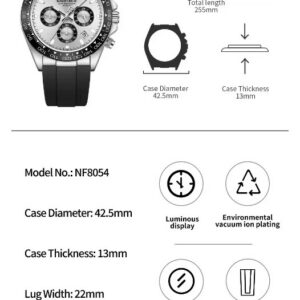 Naviforce 8054 - Black White | Rovelle