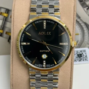 Aolix 9183 Men's Watch -Silver Gold Black | Rovelle