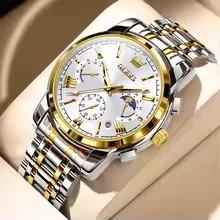 Olevs 2895 CH For Man - Silver Gold White | Rovelle