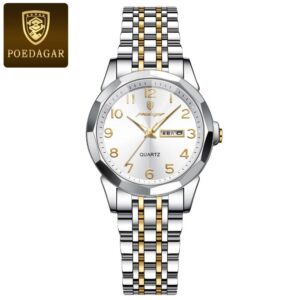 Poedagar 3076 CH For Women - Silver Gold White | Rovelle