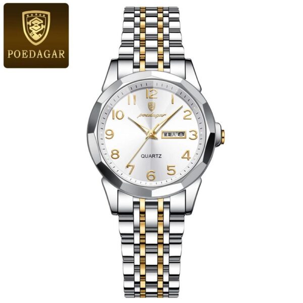 Poedagar 3076 CH For Women - Silver Gold White Poedagar 3076 CH For Women - Silver Gold White | Rovelle