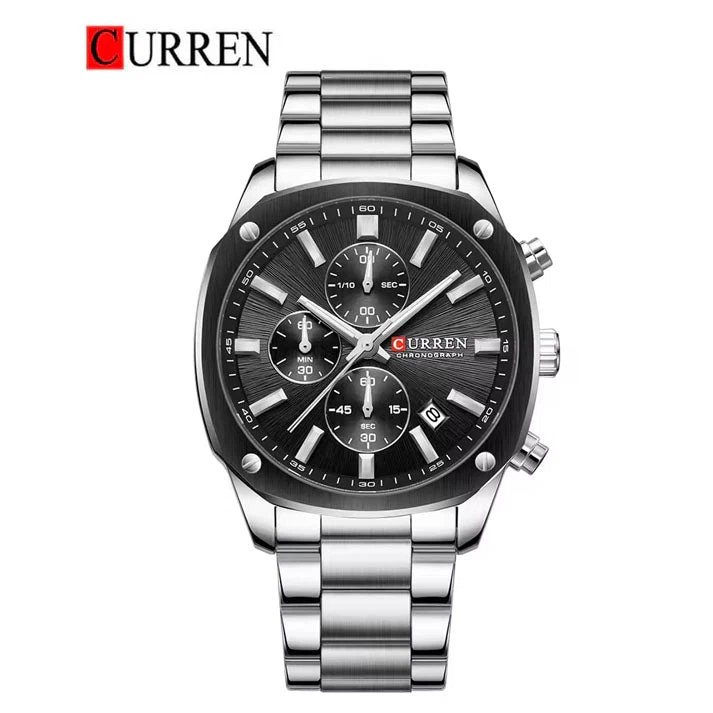 Curren 8490 - Silver Black