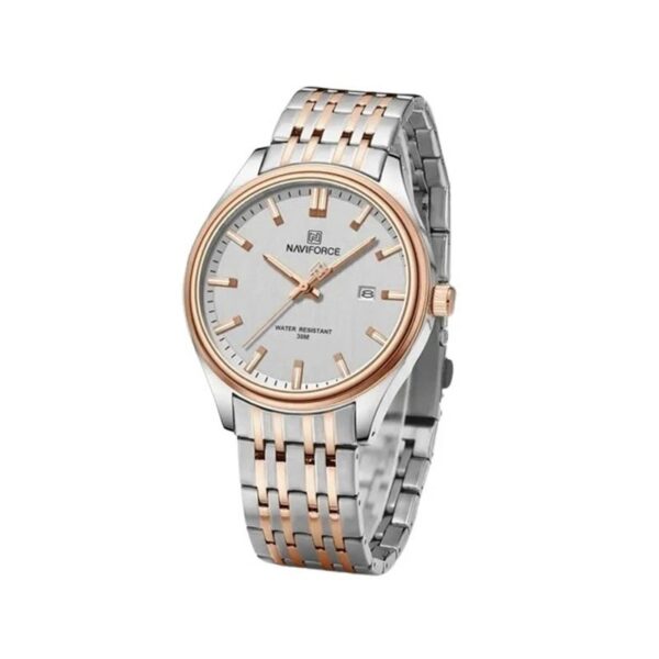 Naviforce 8039 - Silver Rose White For Men | Rovelle