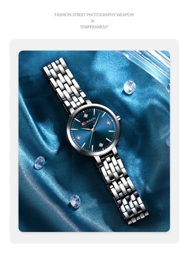 Curren 9106 Ladies Watch - Silver Blue | Rovelle