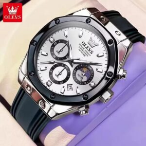 Olevs 9911 For Men - Black white | Rovelle