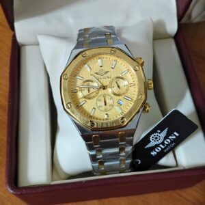 Soloni 3011 M For Men - Silver Gold With Premium Box | Rovelle