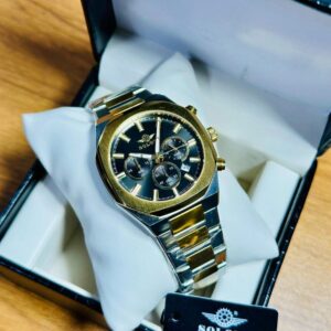 Soloni 3013 For Men - Silver Gold Black With Premium Box | Rovelle