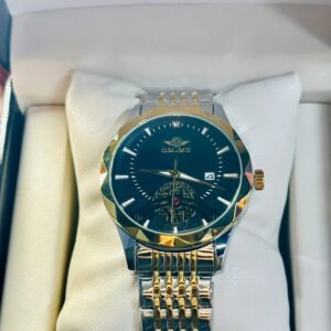 Soloni 1018 CH For Men - Silver Gold Black With Premium Box | Rovelle
