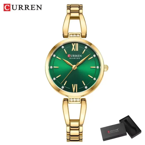 Curren 9092 CH For Women - Gold Green | Rovelle