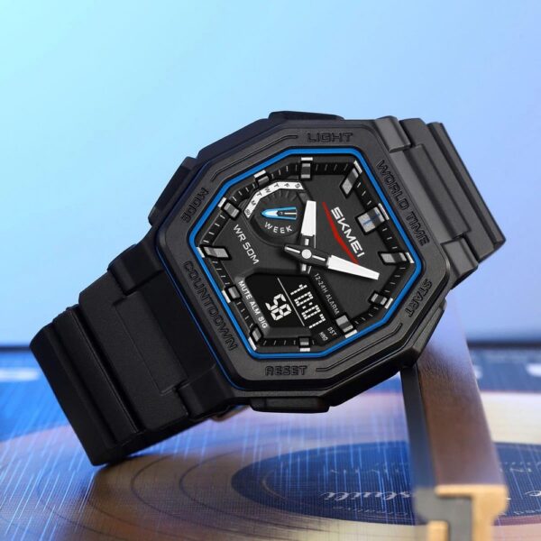 Skmei 2438 For Men - Black Blue | Rovelle
