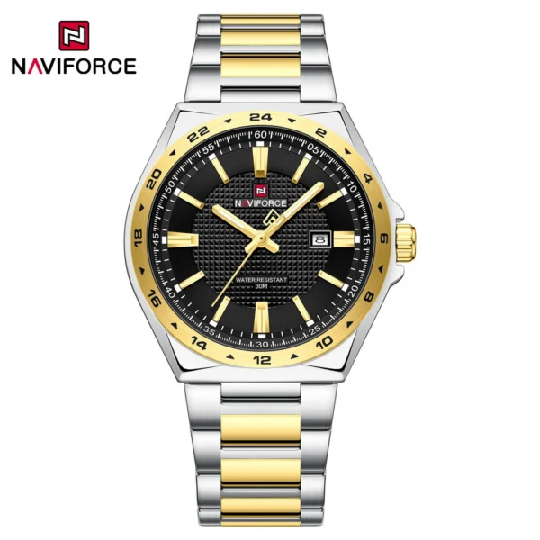 Naviforce - 9266 Silver Gold Black for Men Naviforce - 9266 Silver Gold Black for Men | Rovelle