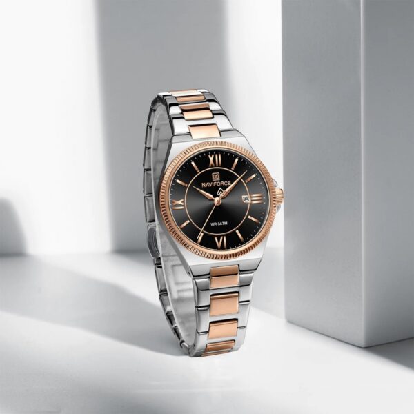 Naviforce 5073 Women's Watch - Silver Rose Black | Rovelle