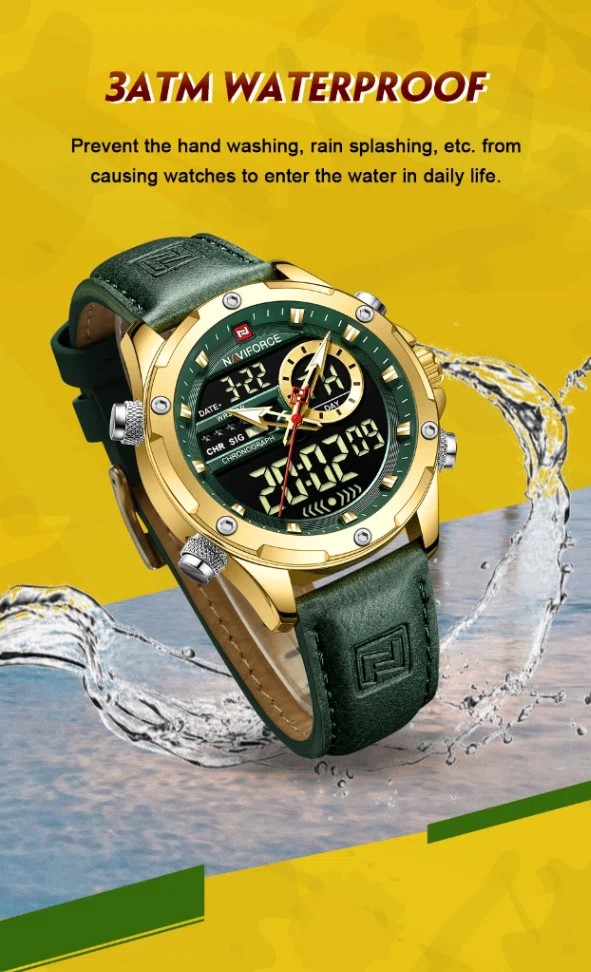 Naviforce 9208 L - Golden Green | Rovelle