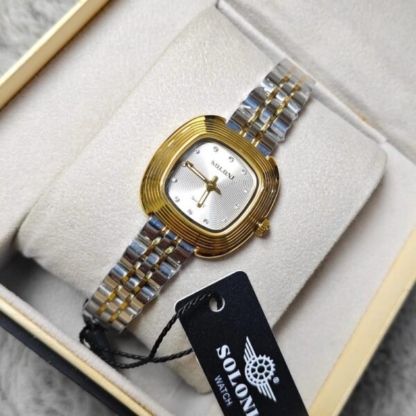 Soloni 1043 For Women - Silver Gold White With Premium Box | Rovelle