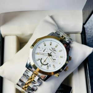 Soloni 3008 For Men - Silver Gold White With Premium Box | Rovelle