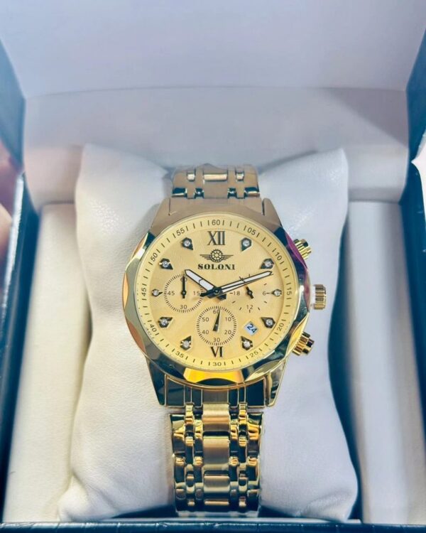 Soloni 3002 For Men - Gold With Premium Box | Rovelle