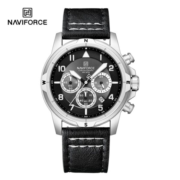 Naviforce 8077 L - Silver Black Naviforce 8077 L - Silver Black | Rovelle