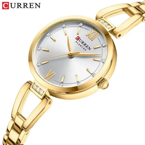 Curren 9092 CH For Women - Gold White | Rovelle