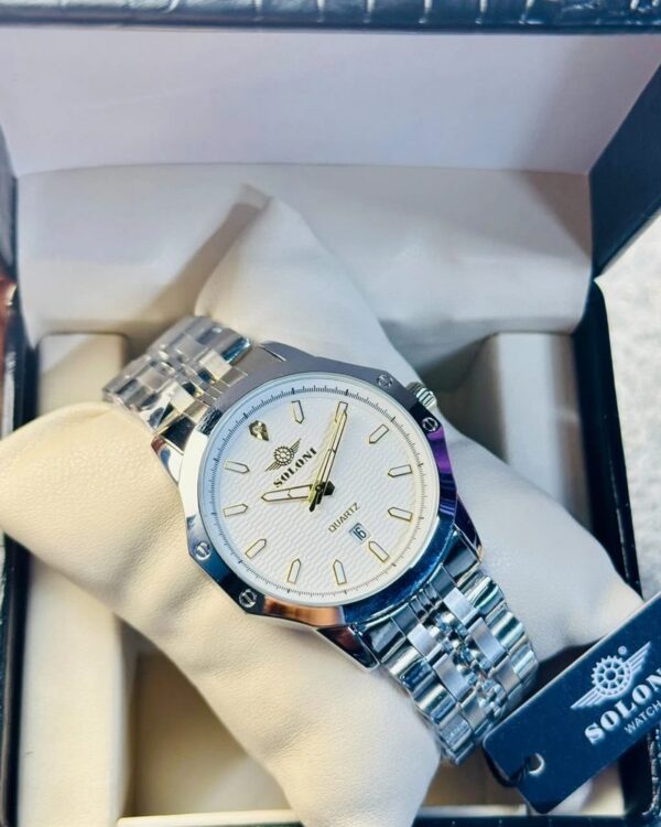 Soloni 1007 For Men - Silver White With Premium Box | Rovelle