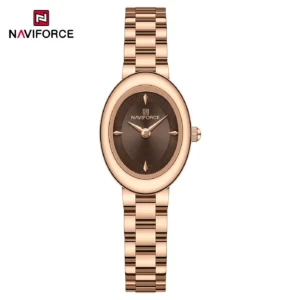 NAVIFORCE 5081 Ch Women Watch - Rose Brown | Rovelle