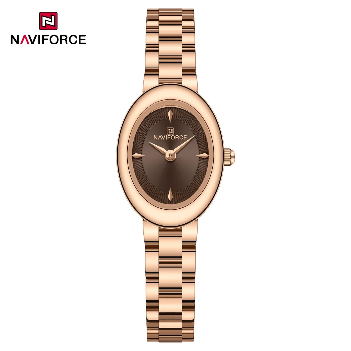 NAVIFORCE 5081 Ch Women Watch - Rose Brown