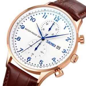 Skmei 9301 L - Brown White Blue | Rovelle