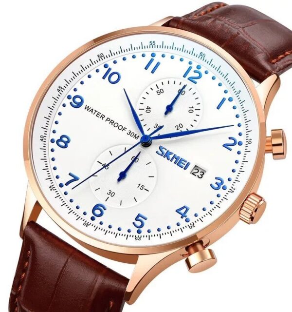 Skmei 9301 L - Brown White Blue | Rovelle
