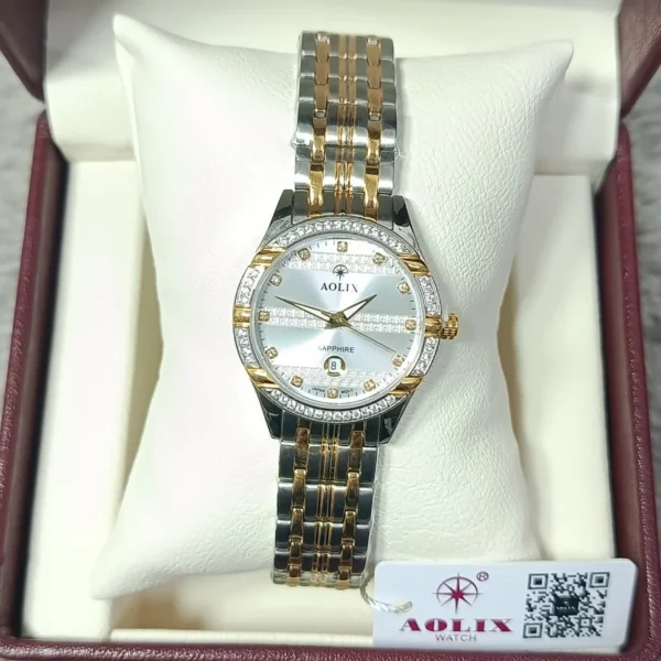 Aolix 9173 Women Watch - Silver Gold White Aolix 9173 Women Watch - Silver Gold White | Rovelle