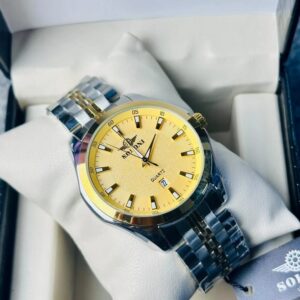 Soloni 1006 M For Men - Silver Gold with Premium Box | Rovelle