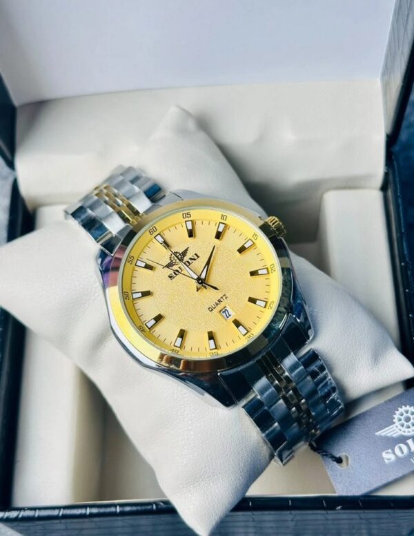 Soloni 1006 M For Men - Silver Gold with Premium Box | Rovelle