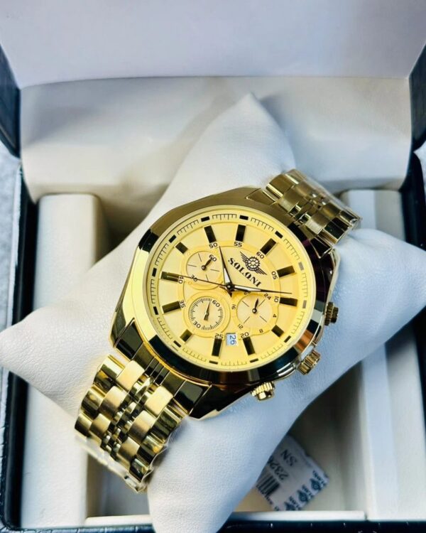 Soloni 3005 For Men - Gold With Premium Box | Rovelle