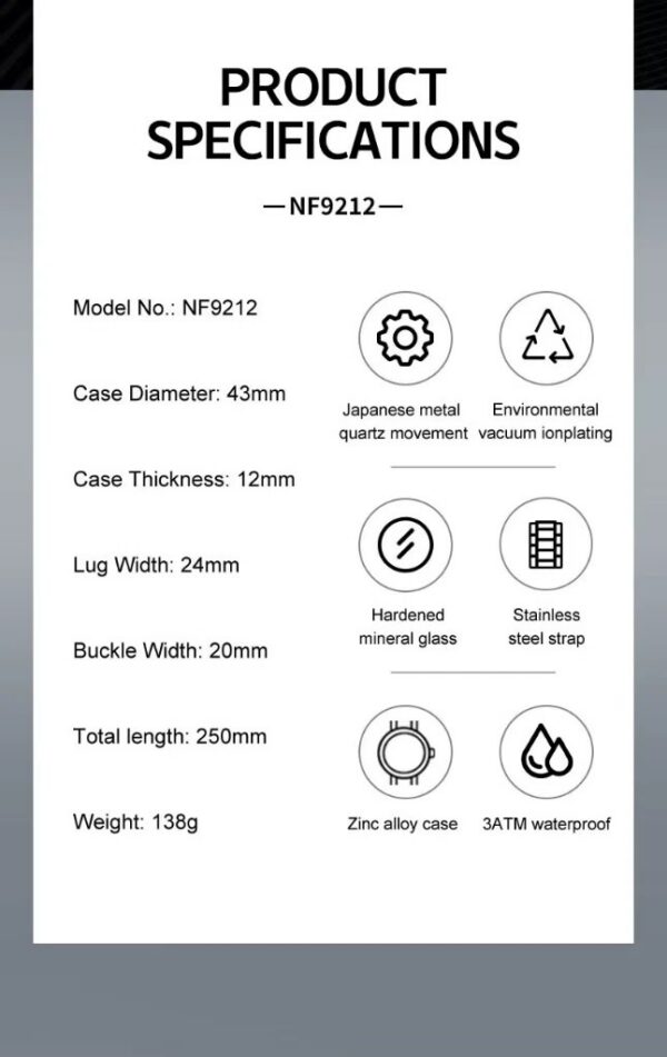 Naviforce 9212 CH - Silver Gold | Rovelle