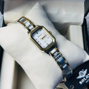 Soloni 1030 For Women - Silver Gold White With Premium Box | Rovelle
