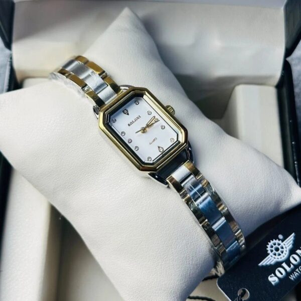 Soloni 1030 For Women - Silver Gold White With Premium Box | Rovelle