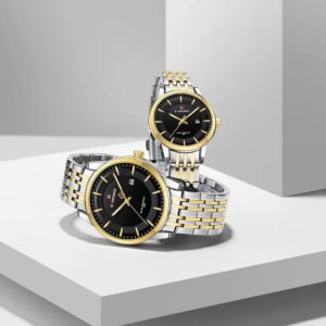Naviforce 9228 Couple - Black Gold | Rovelle