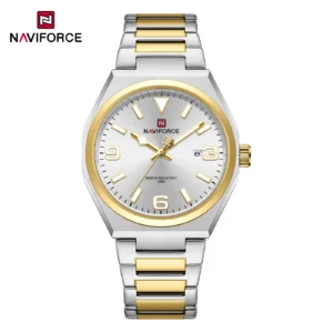 NAVIFORCE 9288 Men Watch - Silver Gold White | Rovelle