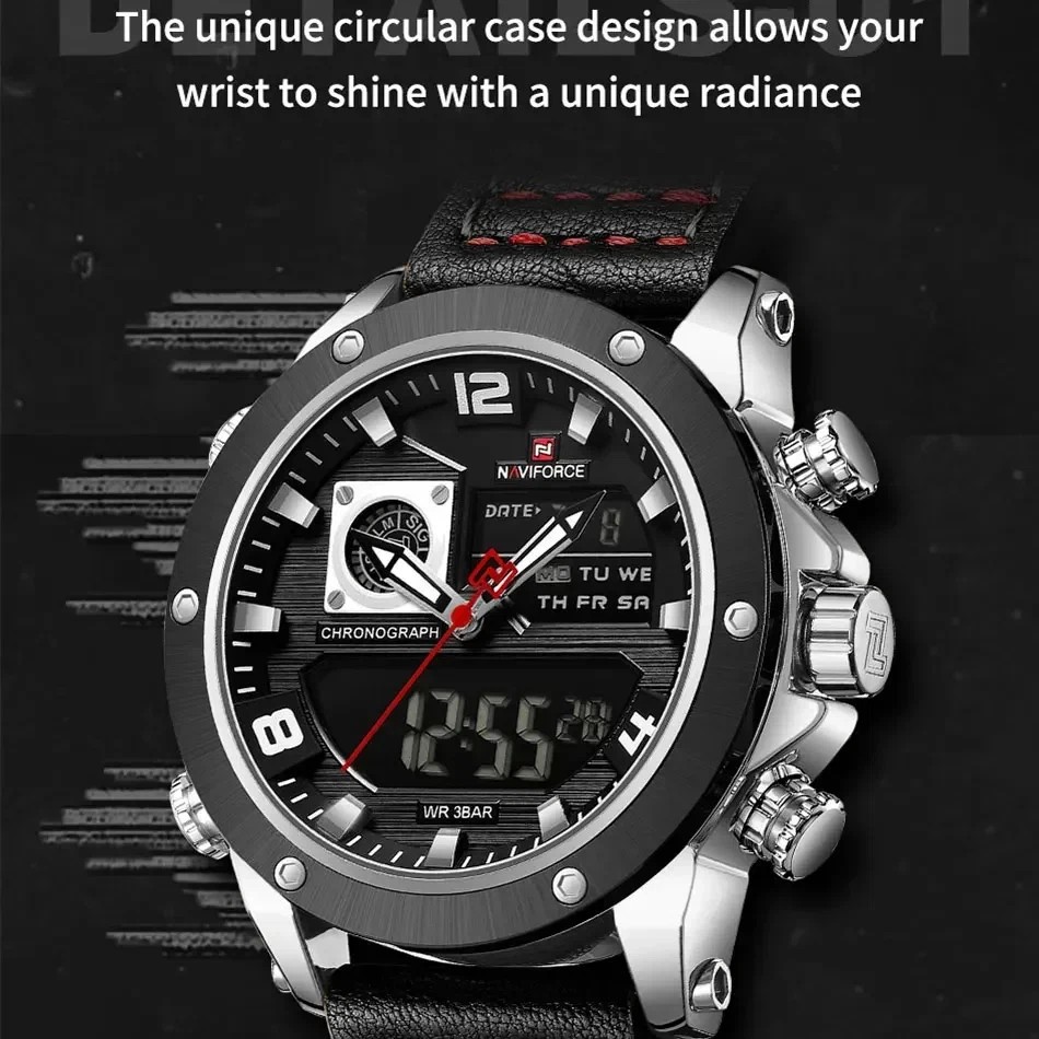 Naviforce 9236 - Silver Black