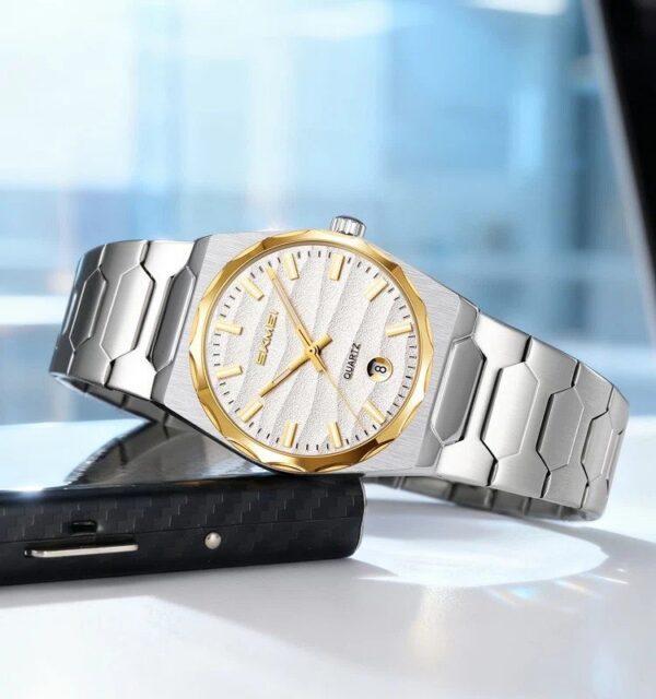 Skmei 9382 CH For Men - Silver Gold White | Rovelle