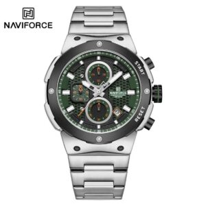 Naviforce 8072 For Men - Silver Green | Rovelle