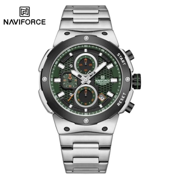 Naviforce 8072 For Men - Silver Green | Rovelle