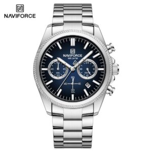 Naviforce 8082 CH For Men - Silver Blue | Rovelle