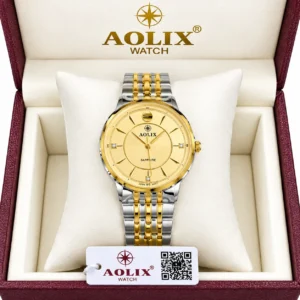 Aolix 9156 Men's Watch - Silver Gold | Rovelle
