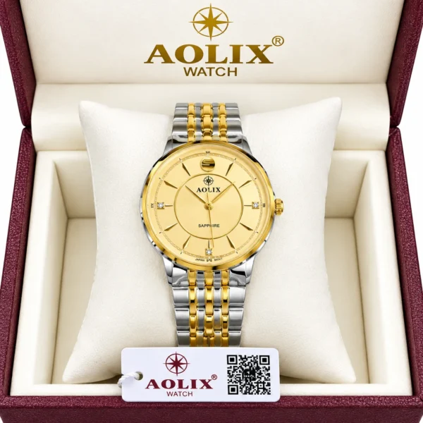 Aolix 9156 Men's Watch - Silver Gold Aolix 9156 Men's Watch - Silver Gold | Rovelle
