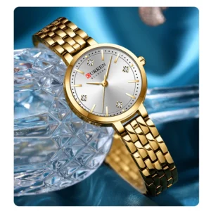Curren 9106 Ladies Watch - Gold White | Rovelle