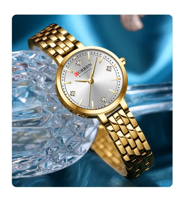 Curren 9106 Ladies Watch - Gold White | Rovelle