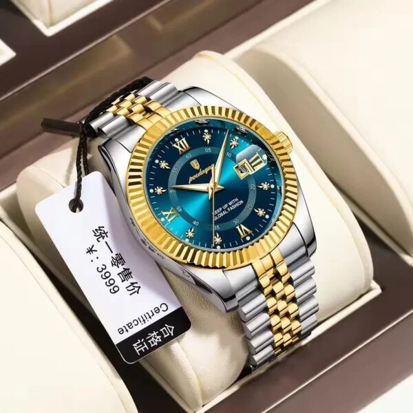 Poedagar 910 CH For Men - Silver Gold Blue Poedagar 910 CH For Men - Silver Gold Blue | Rovelle