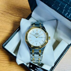 Soloni 1012M For Men -Silver Gold White with Premium Box | Rovelle