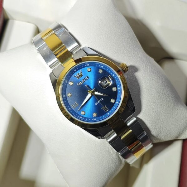 Olevs 3709 For Women -Silver Gold Blue | Rovelle
