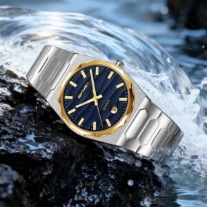 Skmei 9382 CH For Men - Silver Gold Blue | Rovelle