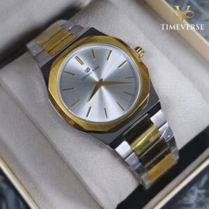 Universe Point 7666 Men's Watch - Silver Gold White | Rovelle